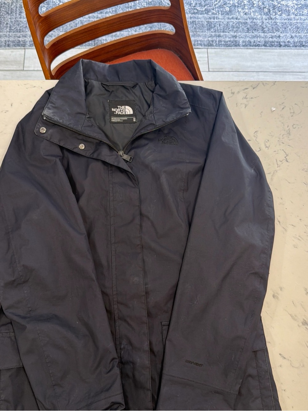 The North Face women’s size M Waterproof Jacket DryVent dark blue